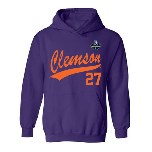 Clemson - NCAA Softball : Riley Fennell - NCAA® Replica Shersey Hooded Sweatshirt-0