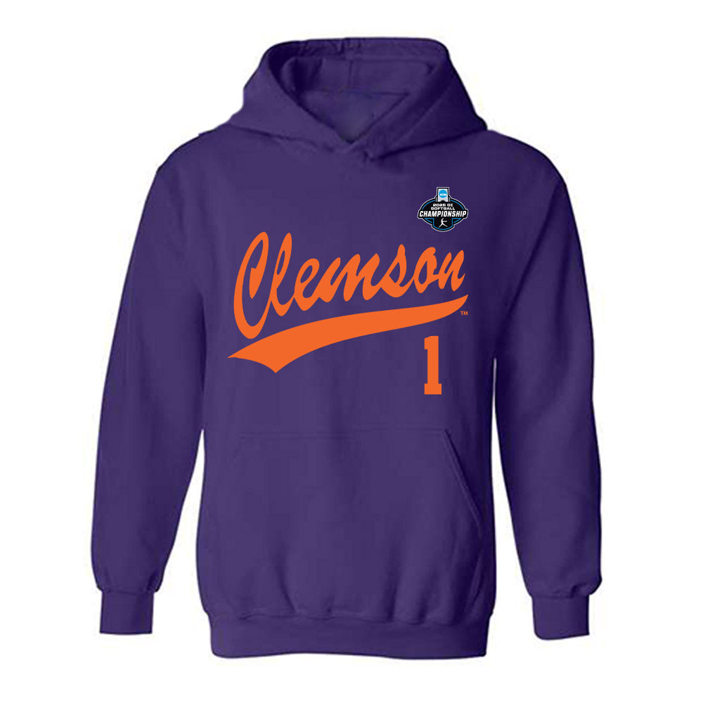 Clemson - NCAA Softball : Kennedy Ariail - NCAA® Replica Shersey Hooded Sweatshirt-0
