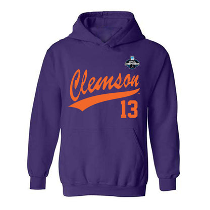 Clemson - NCAA Softball : Abi Stuart - NCAA® Replica Shersey Hooded Sweatshirt-0