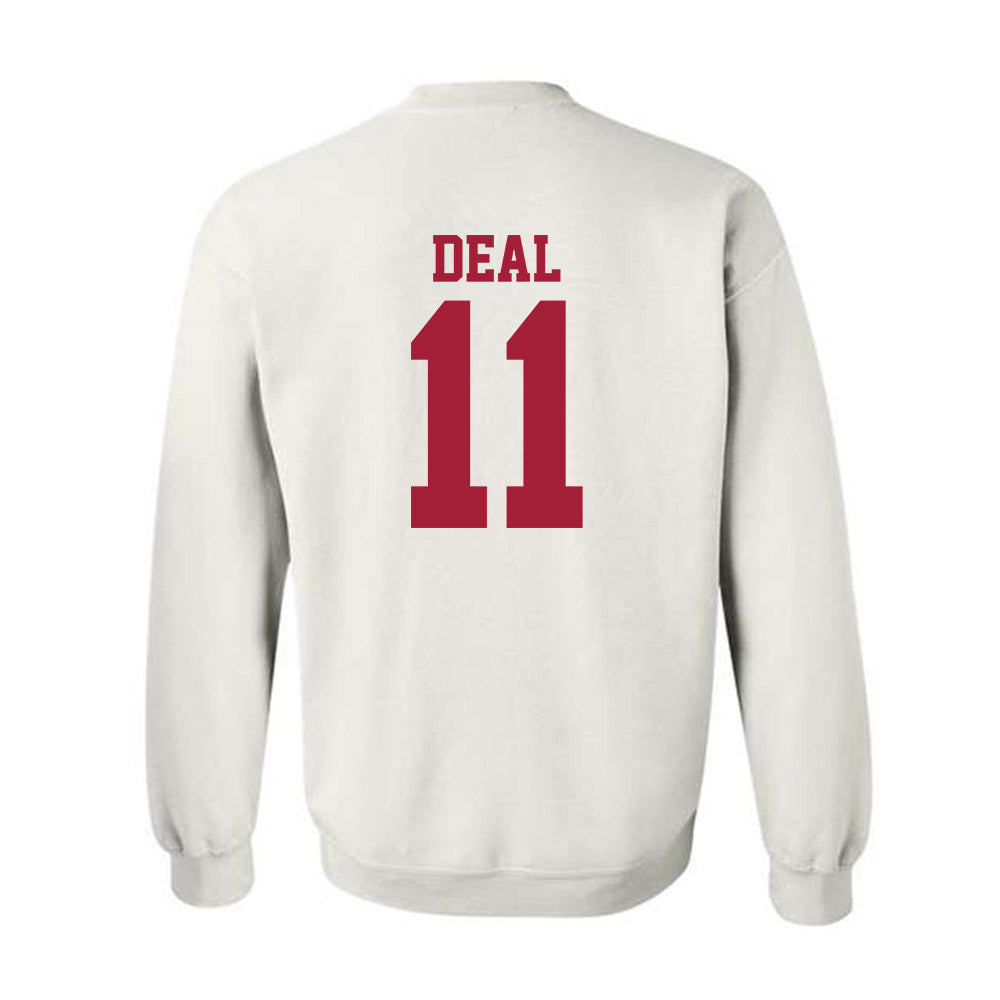 Oklahoma - NCAA Softball : Kierston Deal - White NCAA® Shersey Crewneck Sweatshirt-1