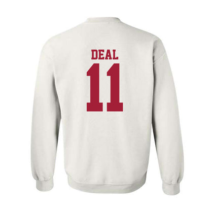 Oklahoma - NCAA Softball : Kierston Deal - White NCAA® Shersey Crewneck Sweatshirt-1
