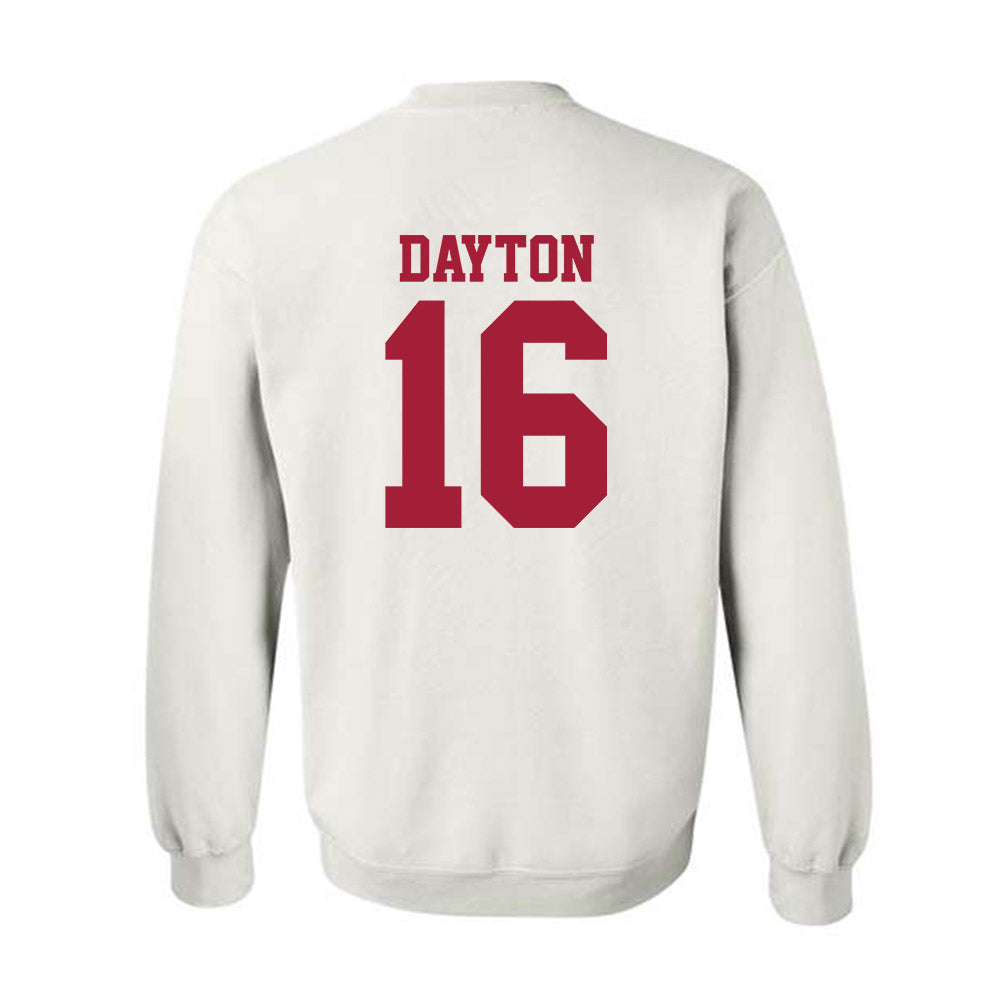 Oklahoma - NCAA Softball : Abigale Dayton - White NCAA® Shersey Crewneck Sweatshirt-1