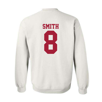 Oklahoma - NCAA Softball : Bella Smith - White NCAA® Shersey Crewneck Sweatshirt-1
