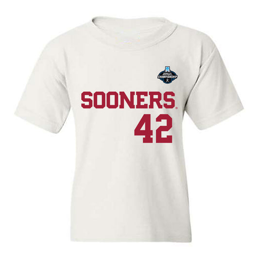 Oklahoma - NCAA Softball : Gabriella Garcia - White NCAA® Shersey Youth T-Shirt-0