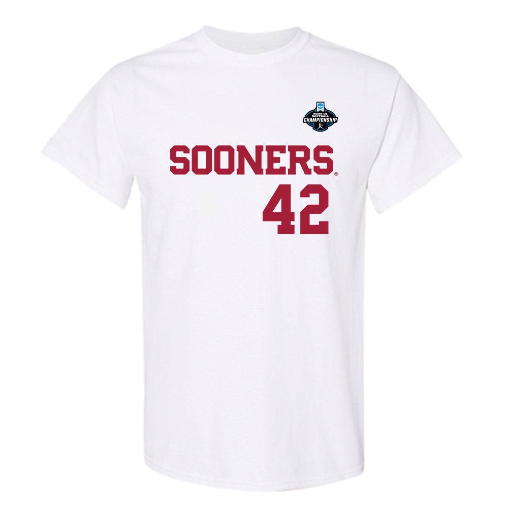 Oklahoma - NCAA Softball : Gabriella Garcia - White NCAA® Shersey T-Shirt-0