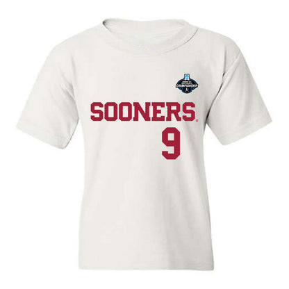 Oklahoma - NCAA Softball : Tia Milloy - White NCAA® Shersey Youth T-Shirt-0