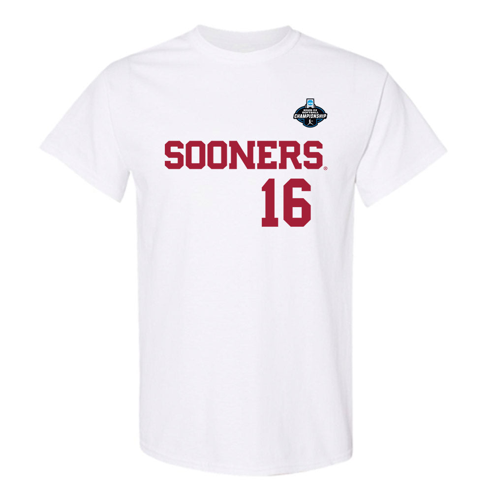 Oklahoma - NCAA Softball : Abigale Dayton - White NCAA® Shersey T-Shirt-0