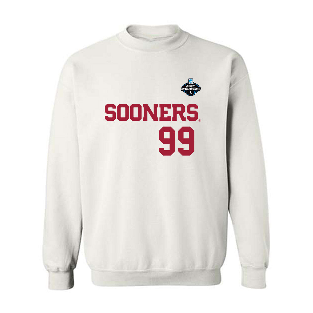 Oklahoma - NCAA Softball : Miali Guachino - White NCAA® Shersey Crewneck Sweatshirt-0