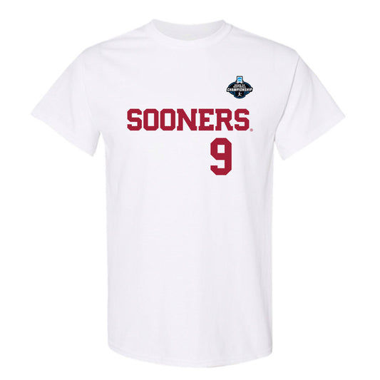 Oklahoma - NCAA Softball : Tia Milloy - White NCAA® Shersey T-Shirt-0