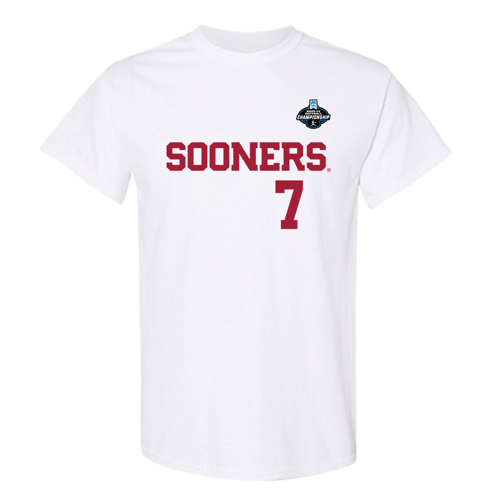 Oklahoma - NCAA Softball : Kasidi Pickering - White NCAA® Shersey T-Shirt-0