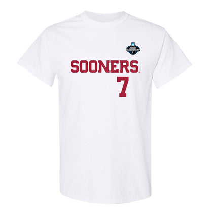 Oklahoma - NCAA Softball : Kasidi Pickering - White NCAA® Shersey T-Shirt-0