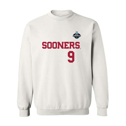 Oklahoma - NCAA Softball : Tia Milloy - White NCAA® Shersey Crewneck Sweatshirt-0