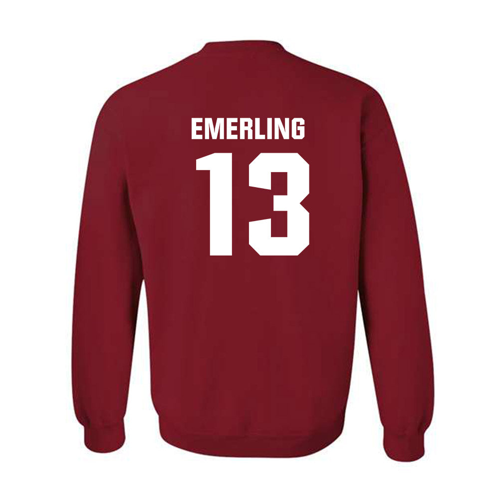 Oklahoma - NCAA Softball : Isabela Emerling - Cardinal NCAA® Shersey Crewneck Sweatshirt-1