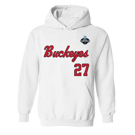 Ohio State - NCAA Softball : Kami Kortokrax - NCAA® Replica Shersey Hooded Sweatshirt-0