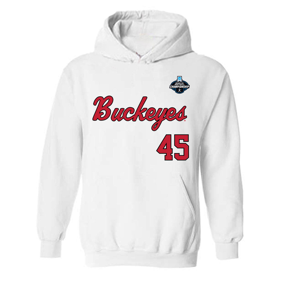 Ohio State - NCAA Softball : Kennedy Kay - NCAA® Replica Shersey Hooded Sweatshirt-0