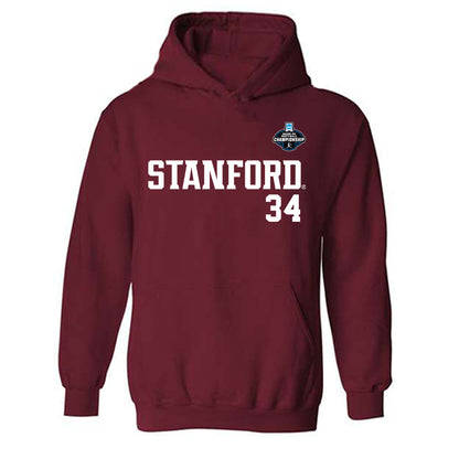 Stanford - NCAA Softball : Allison Morikawa - NCAA® Replica Shersey Hooded Sweatshirt-0