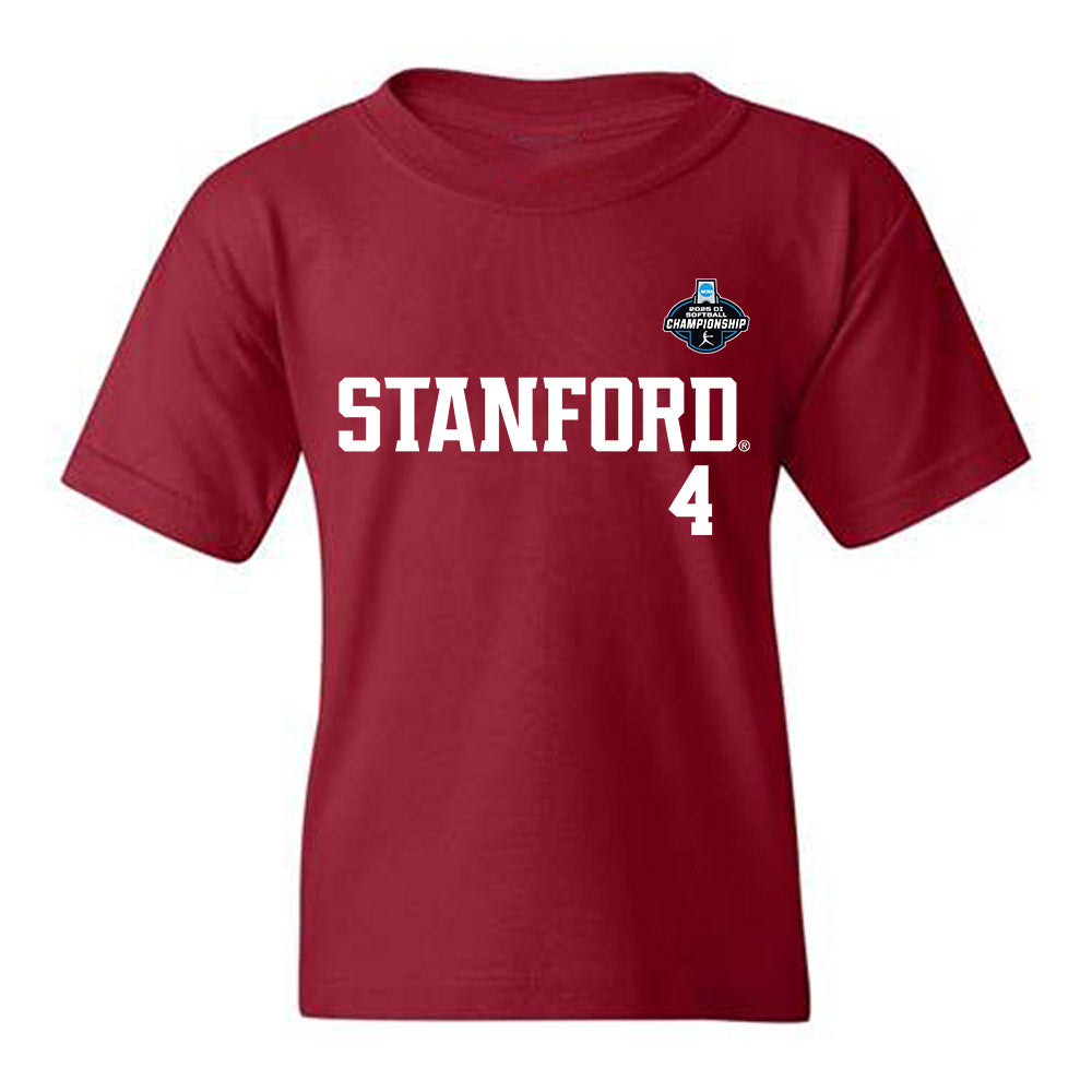 Stanford - NCAA Softball : Sydney Boulaphinh - NCAA® Replica Shersey Youth T-Shirt-0
