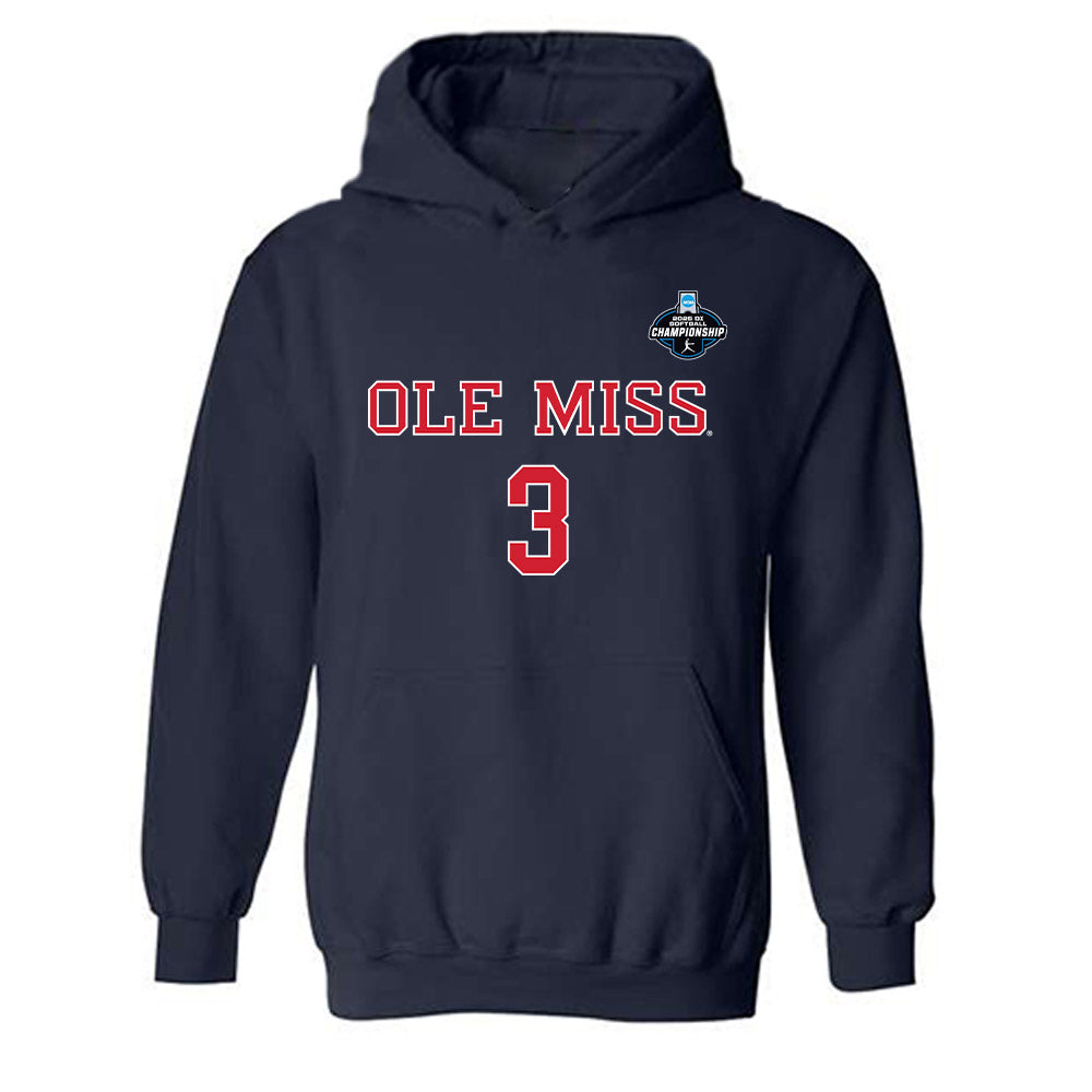 Ole Miss - NCAA Softball : Persy Llamas - NCAA® Tournament Replica Shersey Hooded Sweatshirt-0