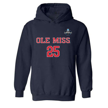Ole Miss - NCAA Softball : Tenly Grisham - NCAA® Tournament Replica Shersey Hooded Sweatshirt-0