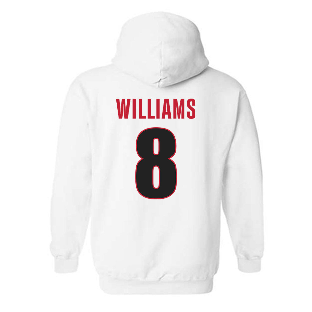 Georgia - NCAA Softball : Mua Williams - NCAA® Tournament Replica Shersey Hooded Sweatshirt-1