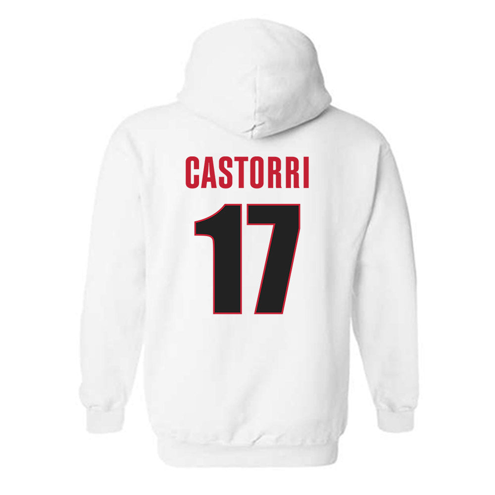 Georgia - NCAA Softball : Emma Castorri - NCAA® Tournament Replica Shersey Hooded Sweatshirt-1