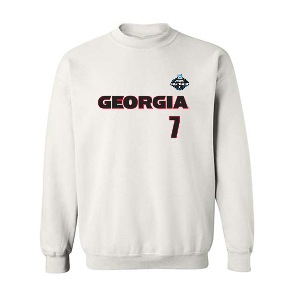 Georgia - NCAA Softball : Sarah Gordon - NCAA® Tournament Replica Shersey Crewneck Sweatshirt-0