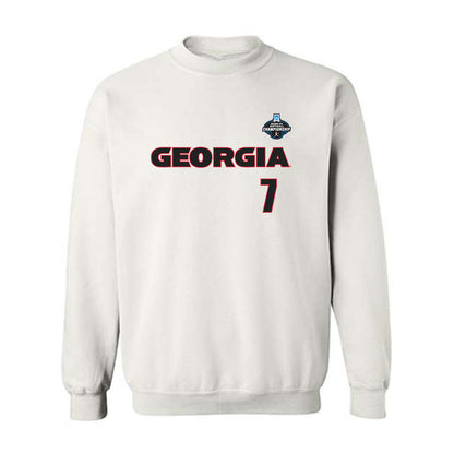 Georgia - NCAA Softball : Sarah Gordon - NCAA® Tournament Replica Shersey Crewneck Sweatshirt-0