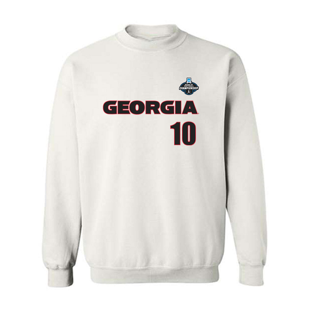 Georgia - NCAA Softball : Mollie Mitchell - NCAA® Tournament Replica Shersey Crewneck Sweatshirt-0