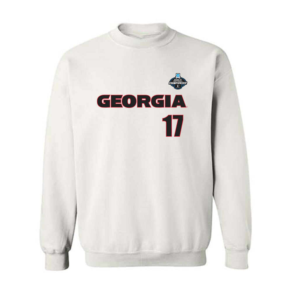 Georgia - NCAA Softball : Emma Castorri - NCAA® Tournament Replica Shersey Crewneck Sweatshirt-0