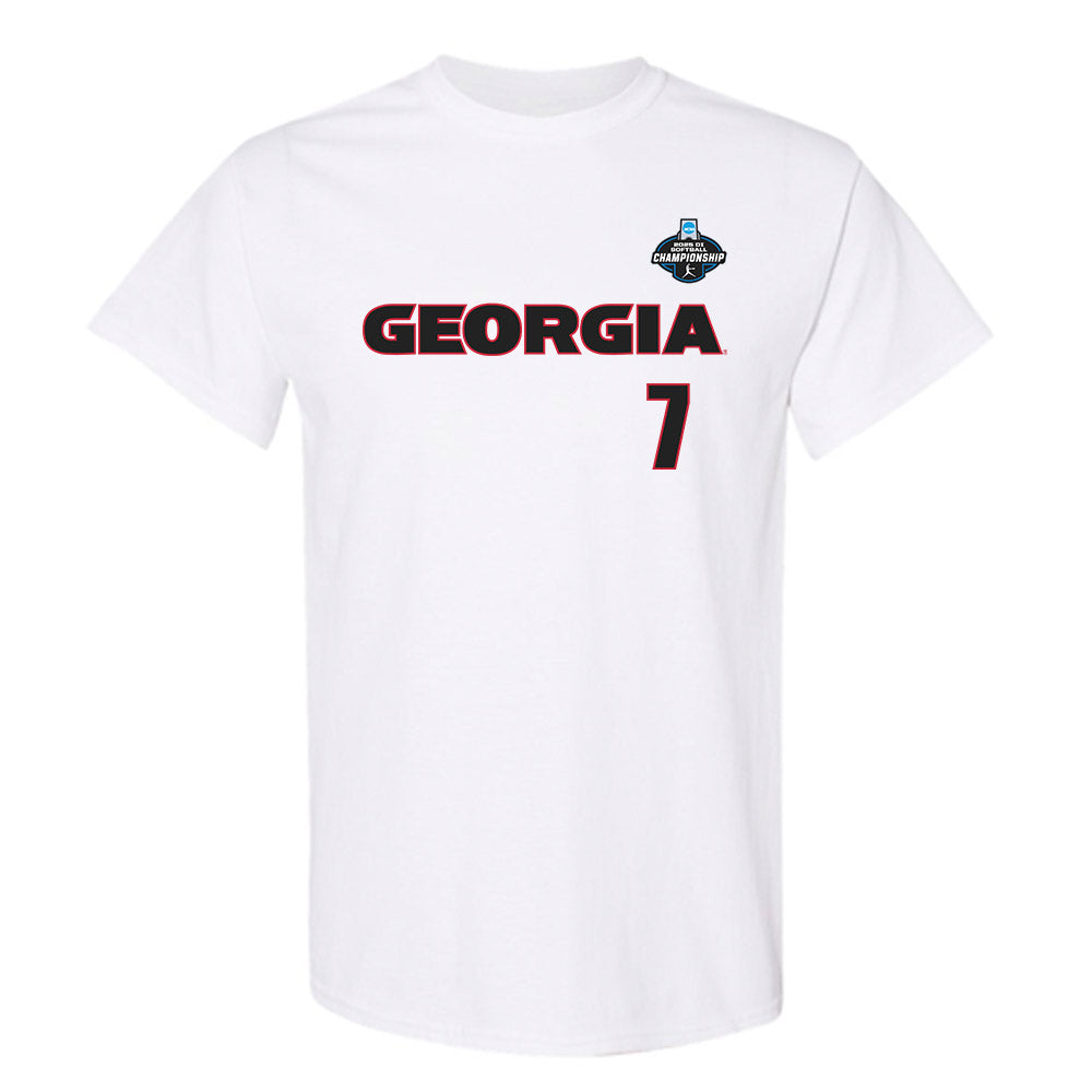 Georgia - NCAA Softball : Sarah Gordon - NCAA® Tournament Replica Shersey T-Shirt-0