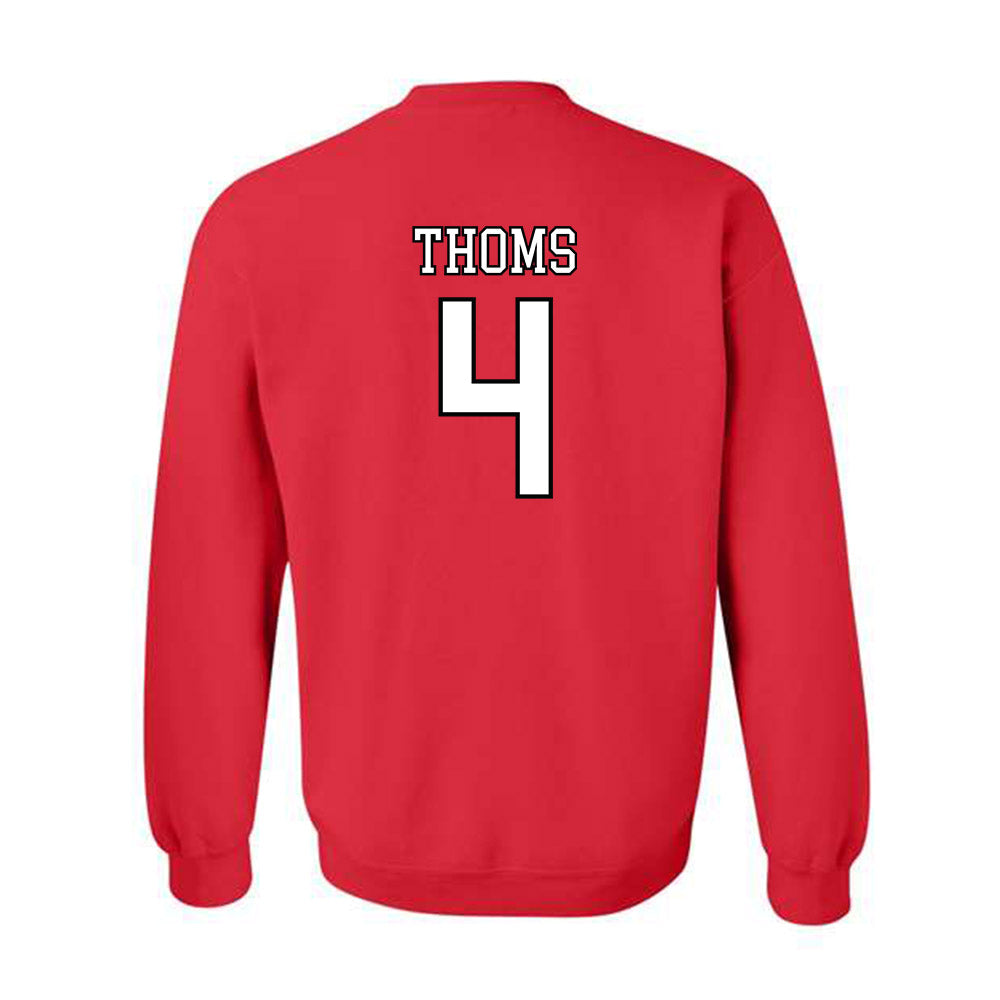 Nebraska - NCAA Softball : Malia Thoms - Replica Shersey Crewneck Sweatshirt-1