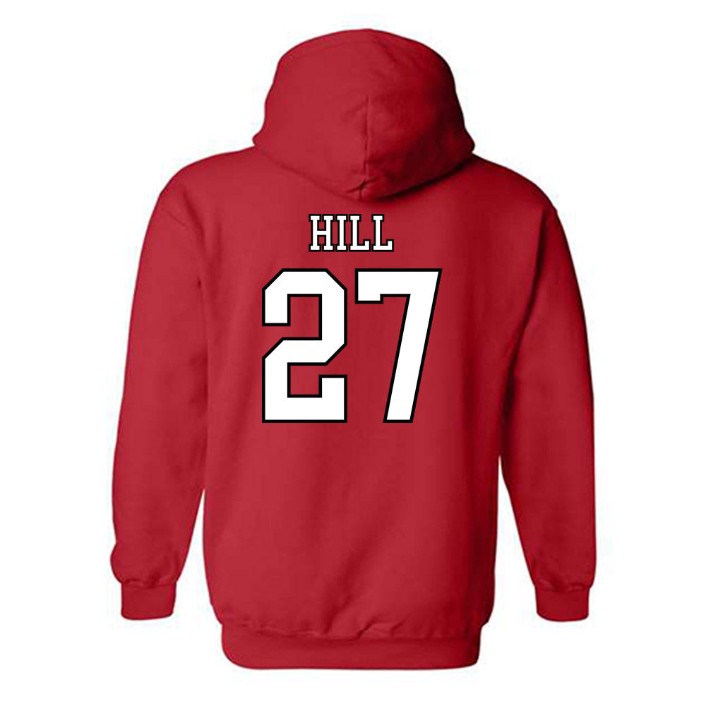 Nebraska - NCAA Softball : Natalia Hill - Replica Shersey Hooded Sweatshirt-1