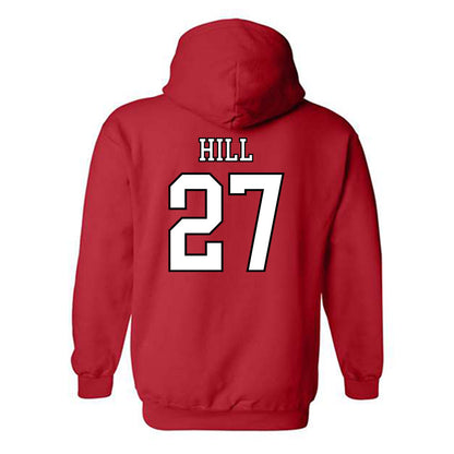 Nebraska - NCAA Softball : Natalia Hill - Replica Shersey Hooded Sweatshirt-1