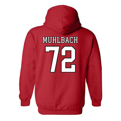 Nebraska - NCAA Softball : Carlie Muhlbach - Replica Shersey Hooded Sweatshirt-1