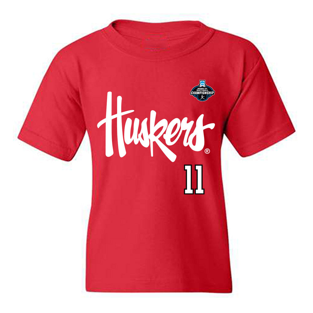 Nebraska - NCAA Softball : Talia Tokheim - Replica Shersey Youth T-Shirt-0