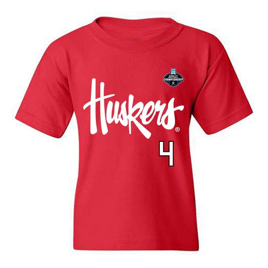 Nebraska - NCAA Softball : Malia Thoms - Replica Shersey Youth T-Shirt-0