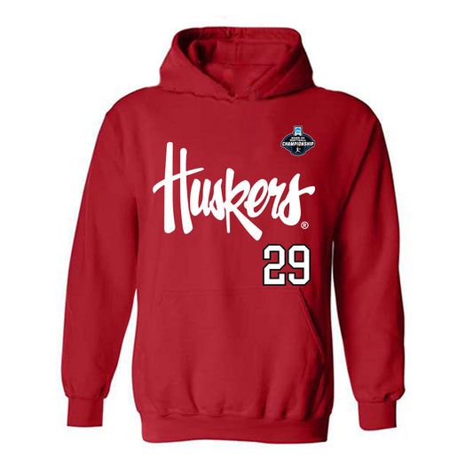 Nebraska - NCAA Softball : Samantha Bland - Replica Shersey Hooded Sweatshirt-0