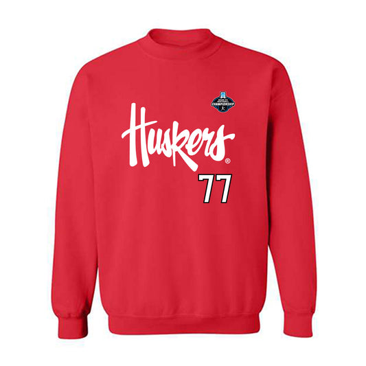Nebraska - NCAA Softball : Haidyn Warner - Replica Shersey Crewneck Sweatshirt-0
