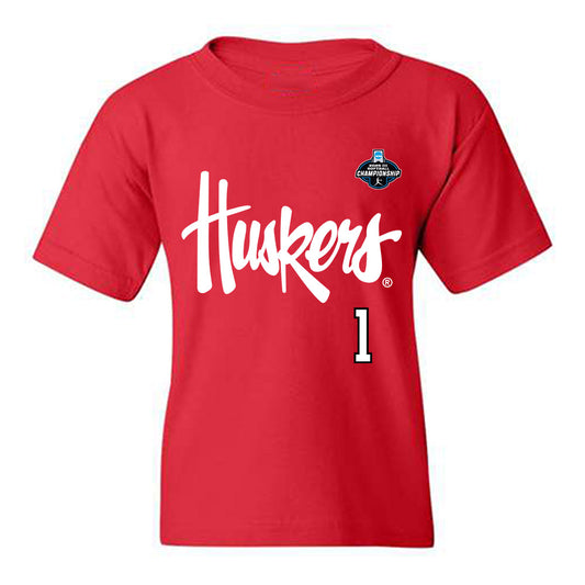 Nebraska - NCAA Softball : Olivia DiNardo - Replica Shersey Youth T-Shirt-0