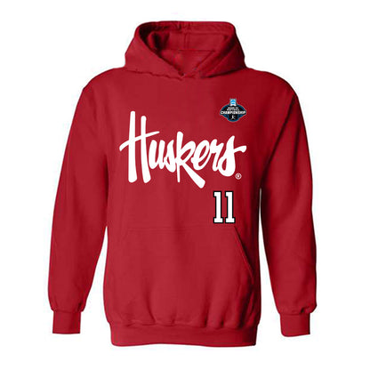 Nebraska - NCAA Softball : Talia Tokheim - Replica Shersey Hooded Sweatshirt-0