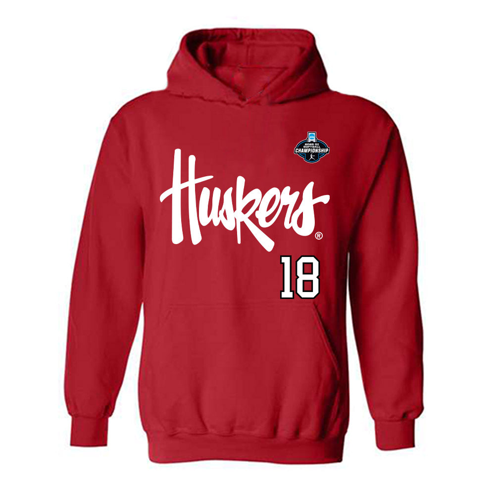 Nebraska - NCAA Softball : Nessa McMillen - Replica Shersey Hooded Sweatshirt-0