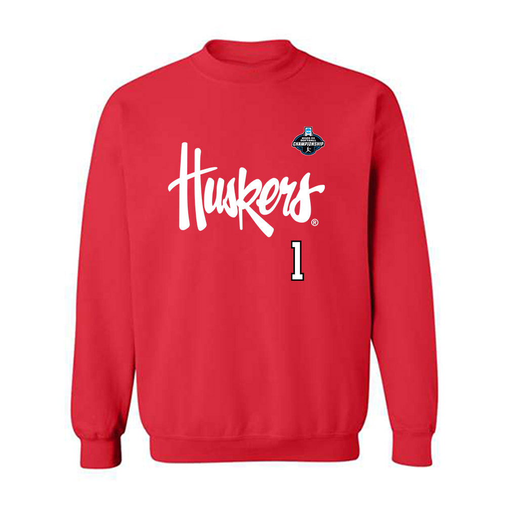 Nebraska - NCAA Softball : Olivia DiNardo - Replica Shersey Crewneck Sweatshirt-0