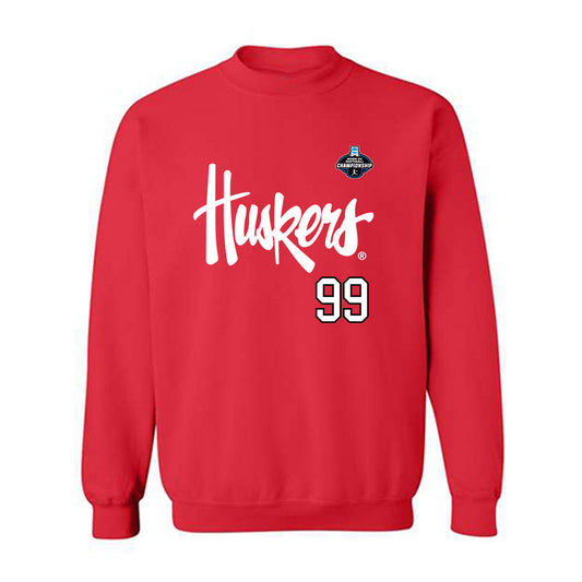 Nebraska - NCAA Softball : Alexis Jensen - NCAA® Replica Shersey Crewneck Sweatshirt-0