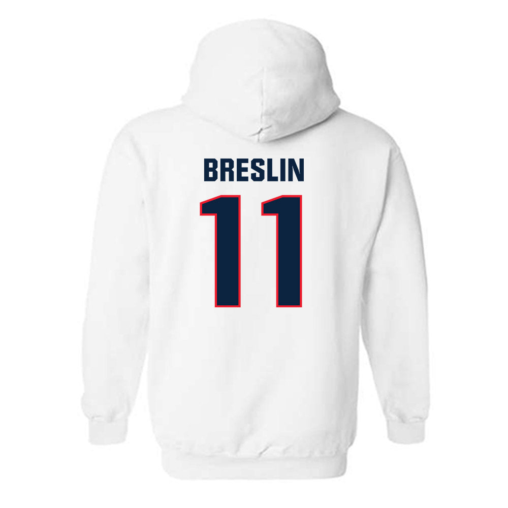 UConn - NCAA Softball : Kaitlyn Breslin - Replica Shersey Hooded Sweatshirt-1