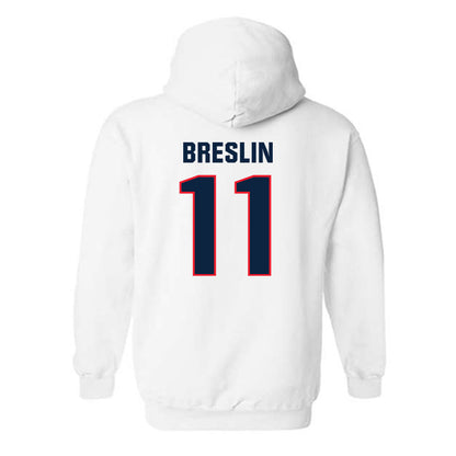 UConn - NCAA Softball : Kaitlyn Breslin - Replica Shersey Hooded Sweatshirt-1