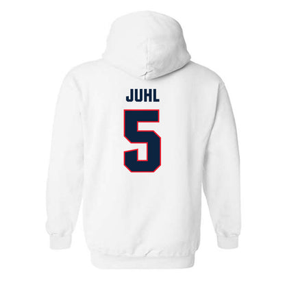 UConn - NCAA Softball : Alexis Juhl - NCAA® Replica Shersey Hooded Sweatshirt-1