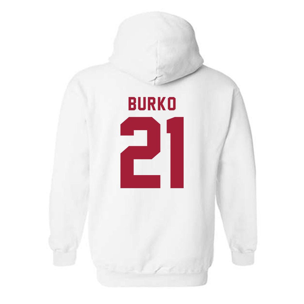 Indiana - NCAA Softball : Sydni Burko - Replica Shersey Hooded Sweatshirt-1