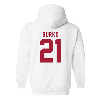 Indiana - NCAA Softball : Sydni Burko - Replica Shersey Hooded Sweatshirt-1