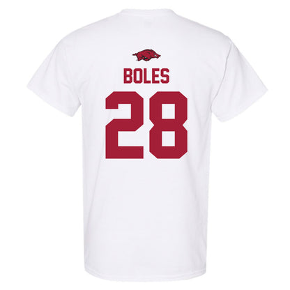 Arkansas - NCAA Baseball : Carson Boles - Replica Shersey T-Shirt-1
