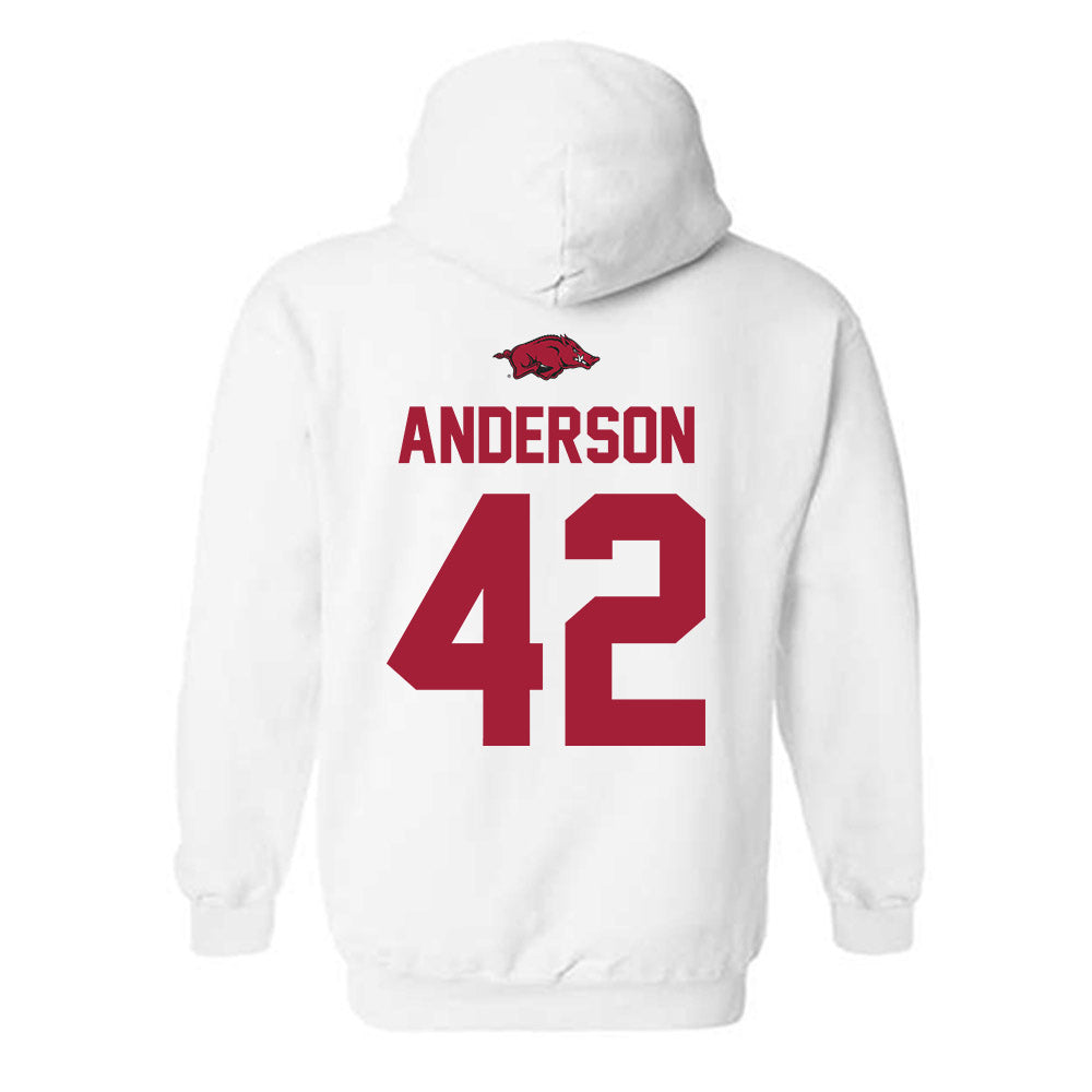 Arkansas - NCAA Baseball : Michael Anderson - Replica Shersey Hooded Sweatshirt-1